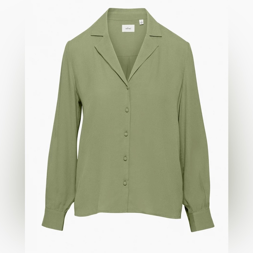 Aritzia Wilfred Tulum Blouse in Bitter Sage